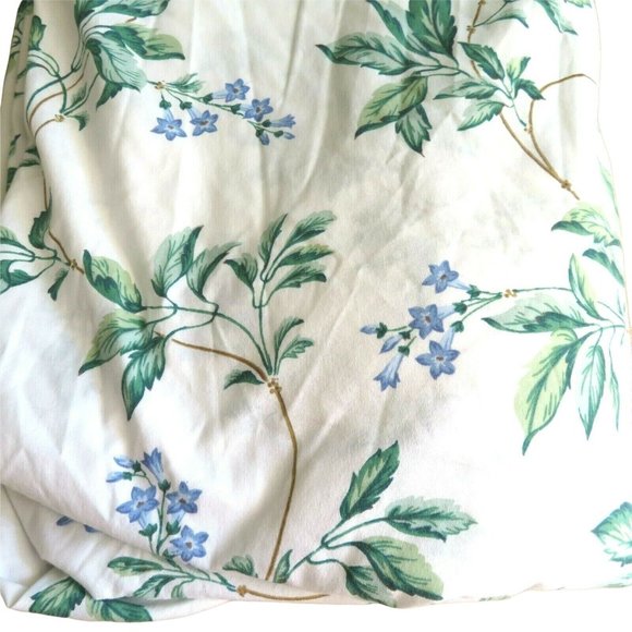 Vintage Springmaid Floral Twin Fitted Bottom Sheet Blue Green Cottage Country - Picture 1 of 6